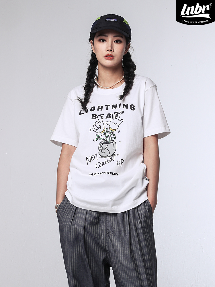 白Tシャツ メンズ 遊び心満点イラスト入り半袖カットソー