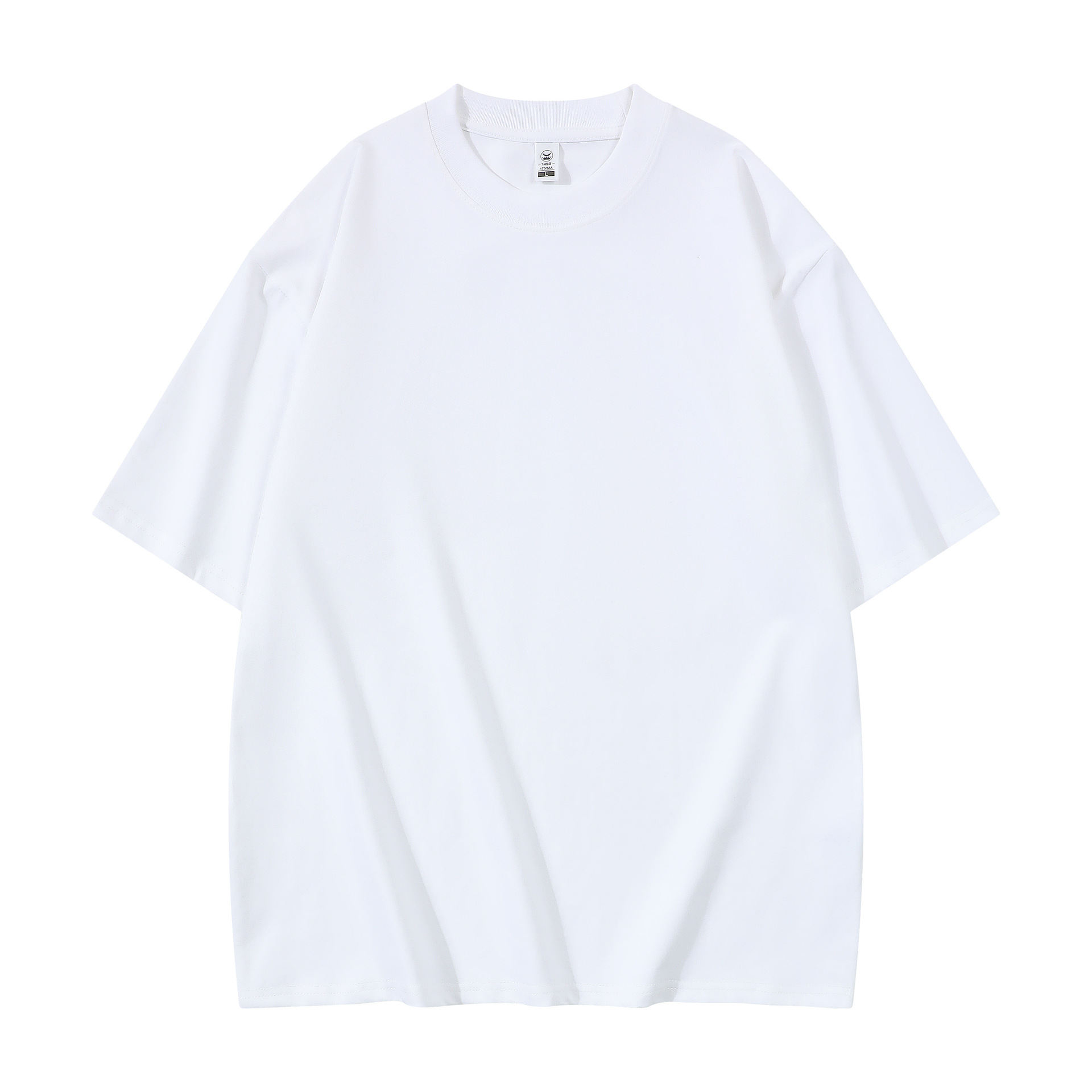 白Tシャツ すっきりシルエット 丸首半袖
