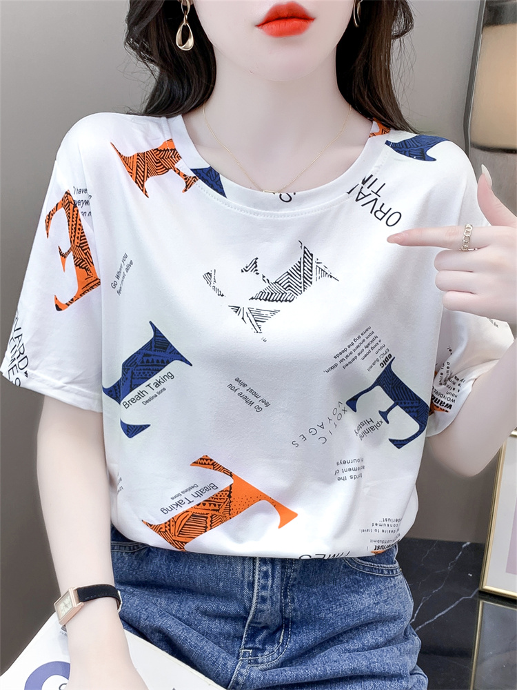 白Tシャツ 海の仲間たち プリント半袖Tシャツ