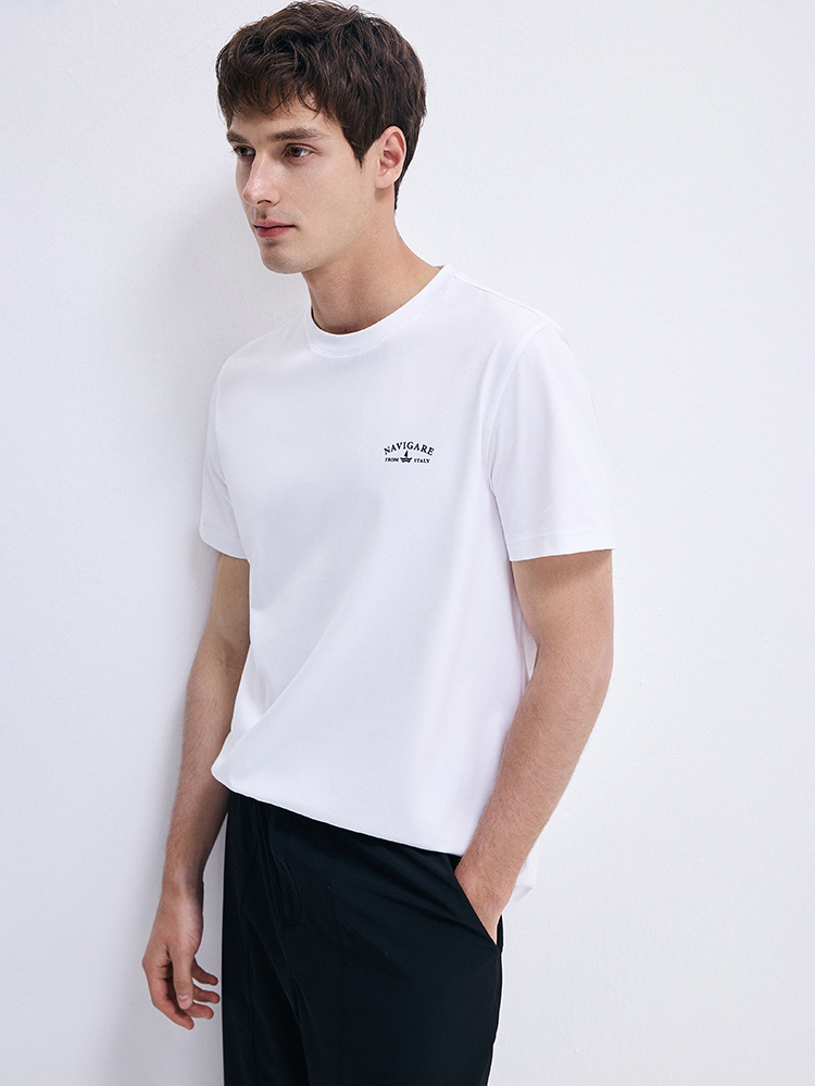 白Tシャツ 涼感抗菌クルーネック半袖