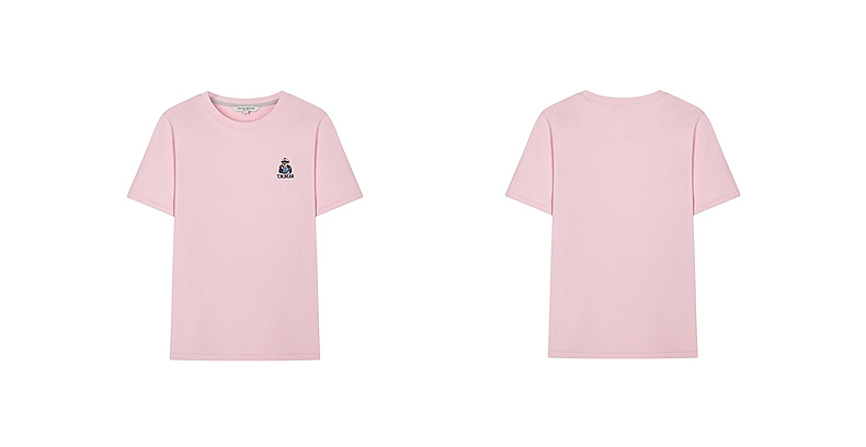 白Tシャツ レディース 胸元ワンポイント