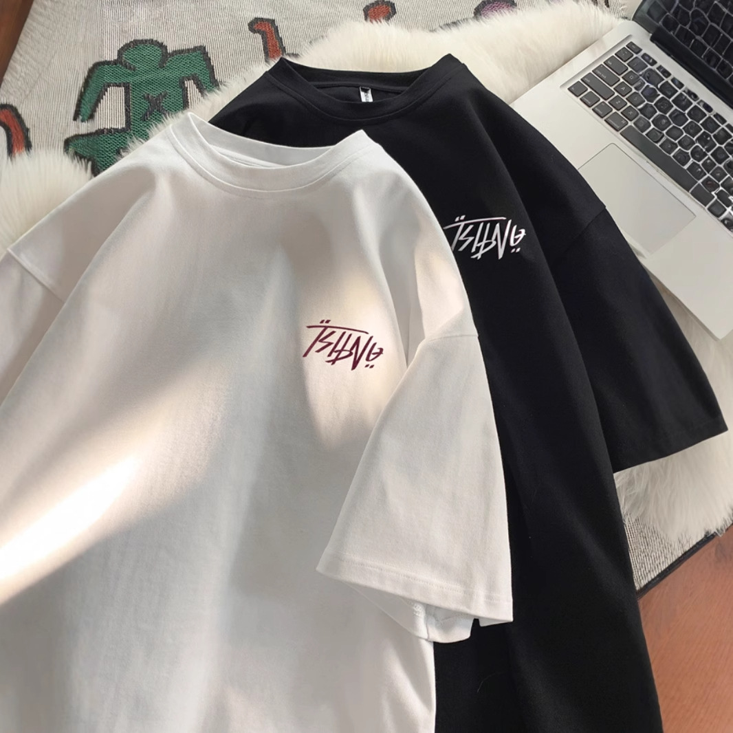 白Tシャツ 筆文字ワンポイント半袖