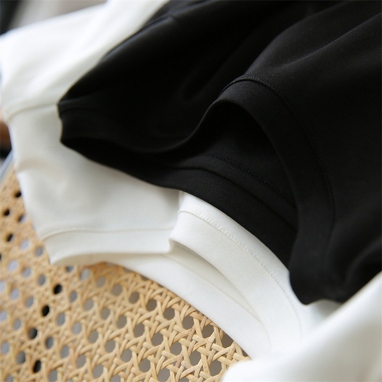 白Tシャツ ゆったりパフスリーブ丸首半袖白シャツ