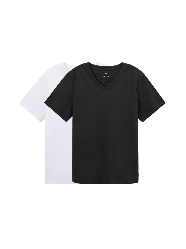 白Tシャツ レディース すっきり映える 洗練Vネック