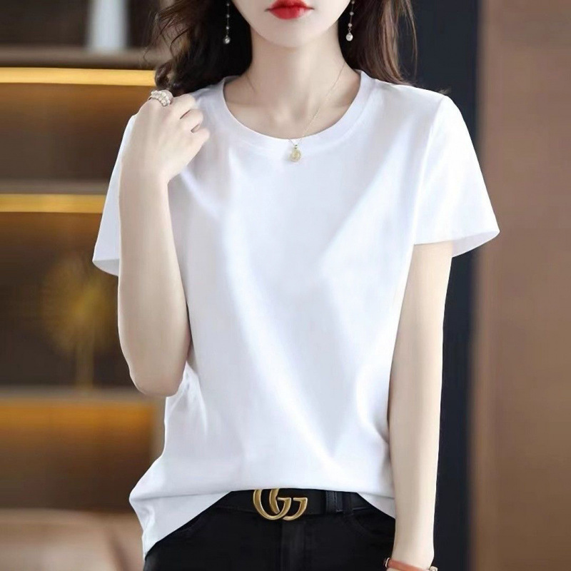 白Tシャツ 彩りグラフィックプリント半袖