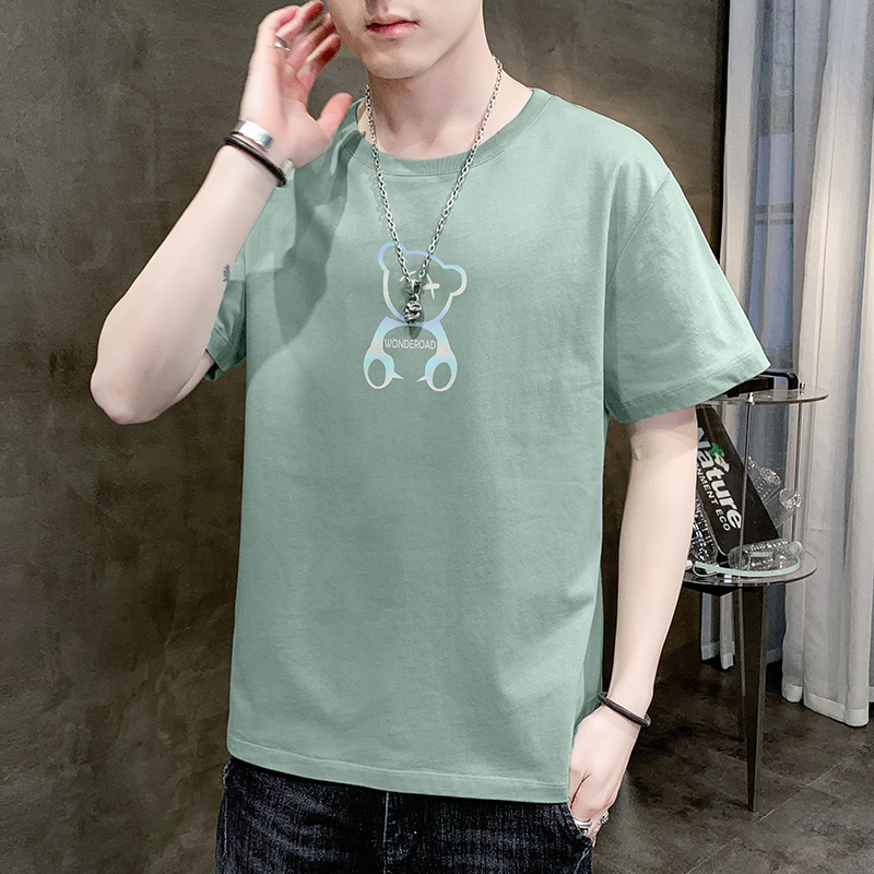 白Tシャツ メンズ 夢見るくまさん 半袖カットソー
