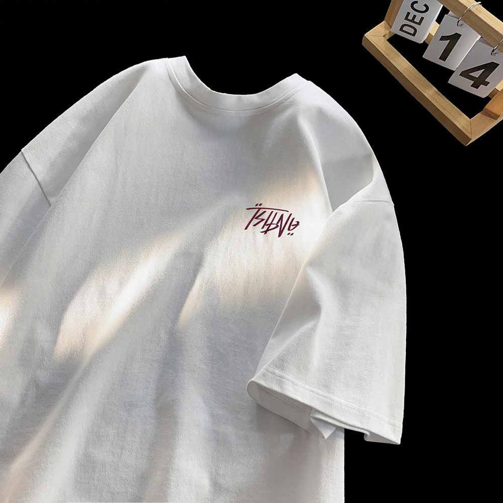 白Tシャツ 筆文字ワンポイント半袖