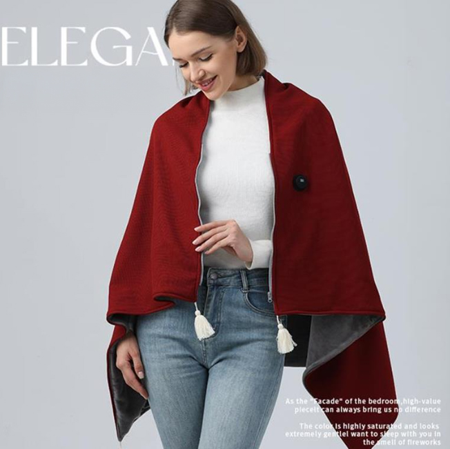 電気毛布 着用式 温度調整 洗える電気ブランケット