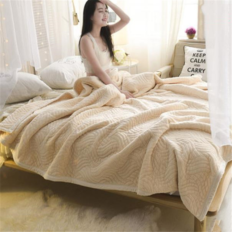 かわいい冷房対策ブランケット 厚手キルト生地 肌触り優しい毛布