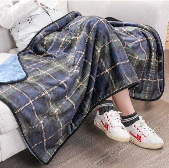 ブランケット 格子模様の肩掛けるぬくもり