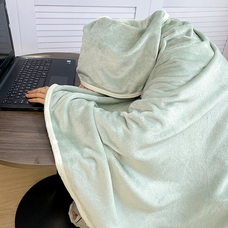 ブランケット オフィスフーディー着る毛布