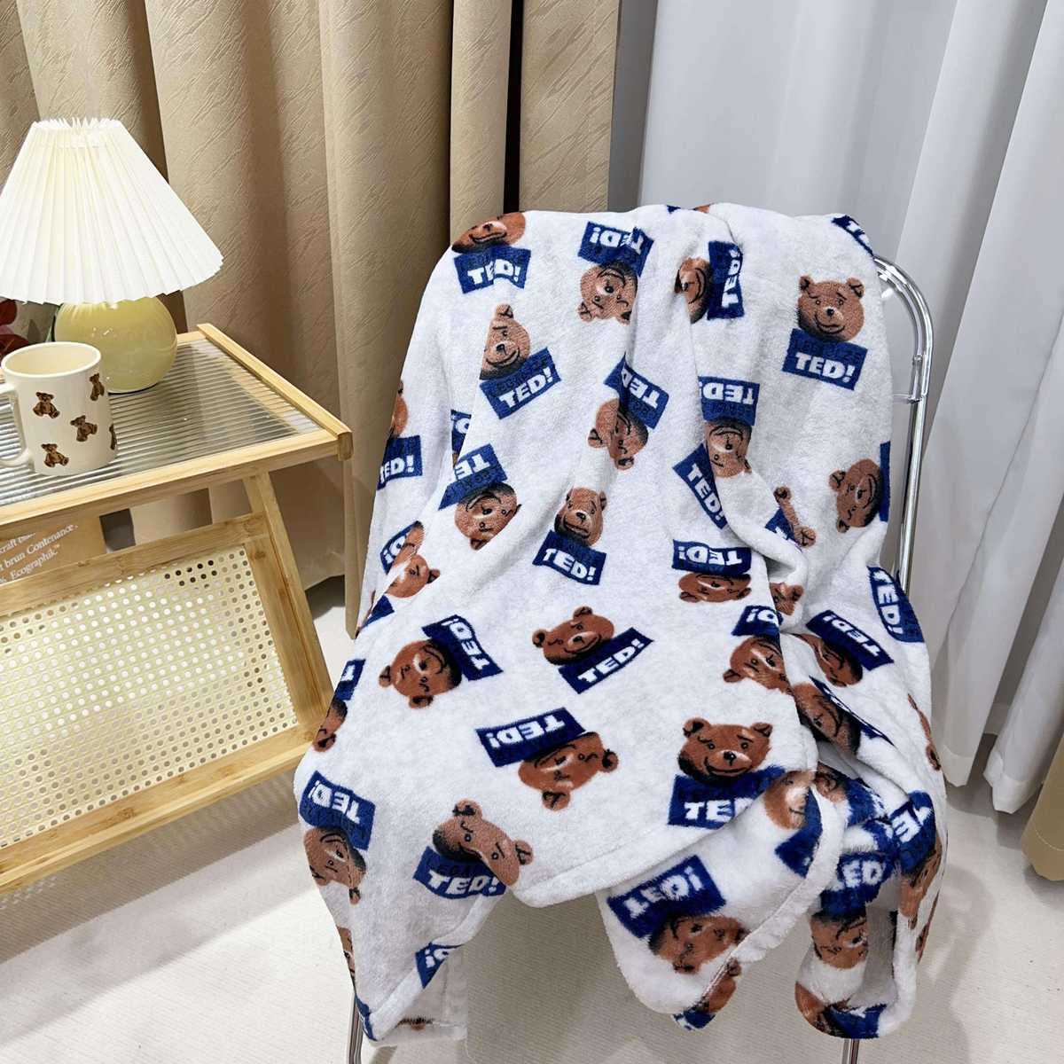 もこもこ動物柄おやすみブランケット