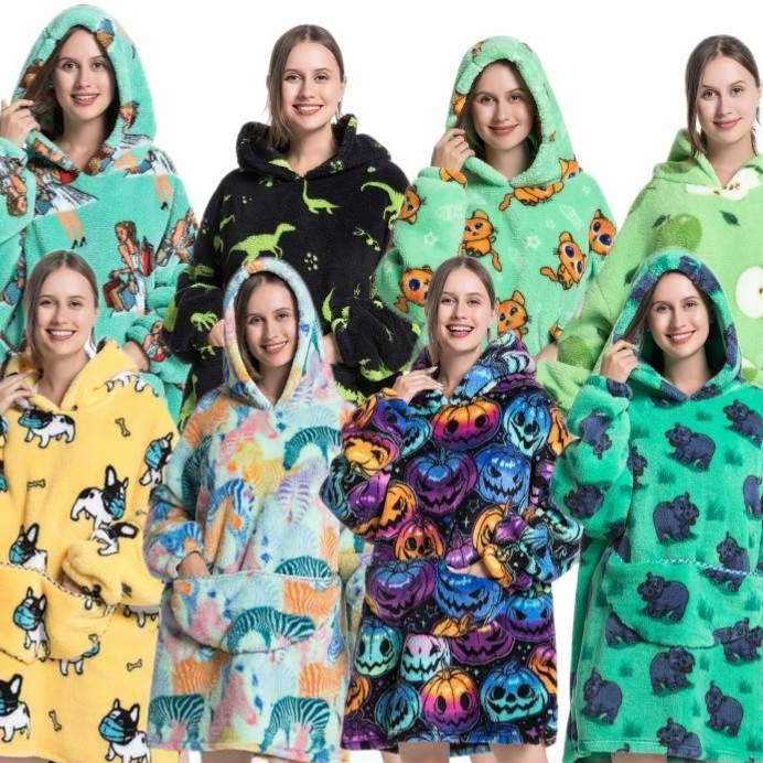 ブランケット  もこもこ着る毛布 あったかパーカー