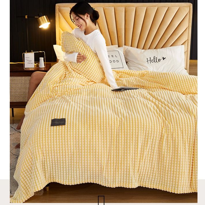 ブランケット 立体うね織り両面使える暖かいブランケット