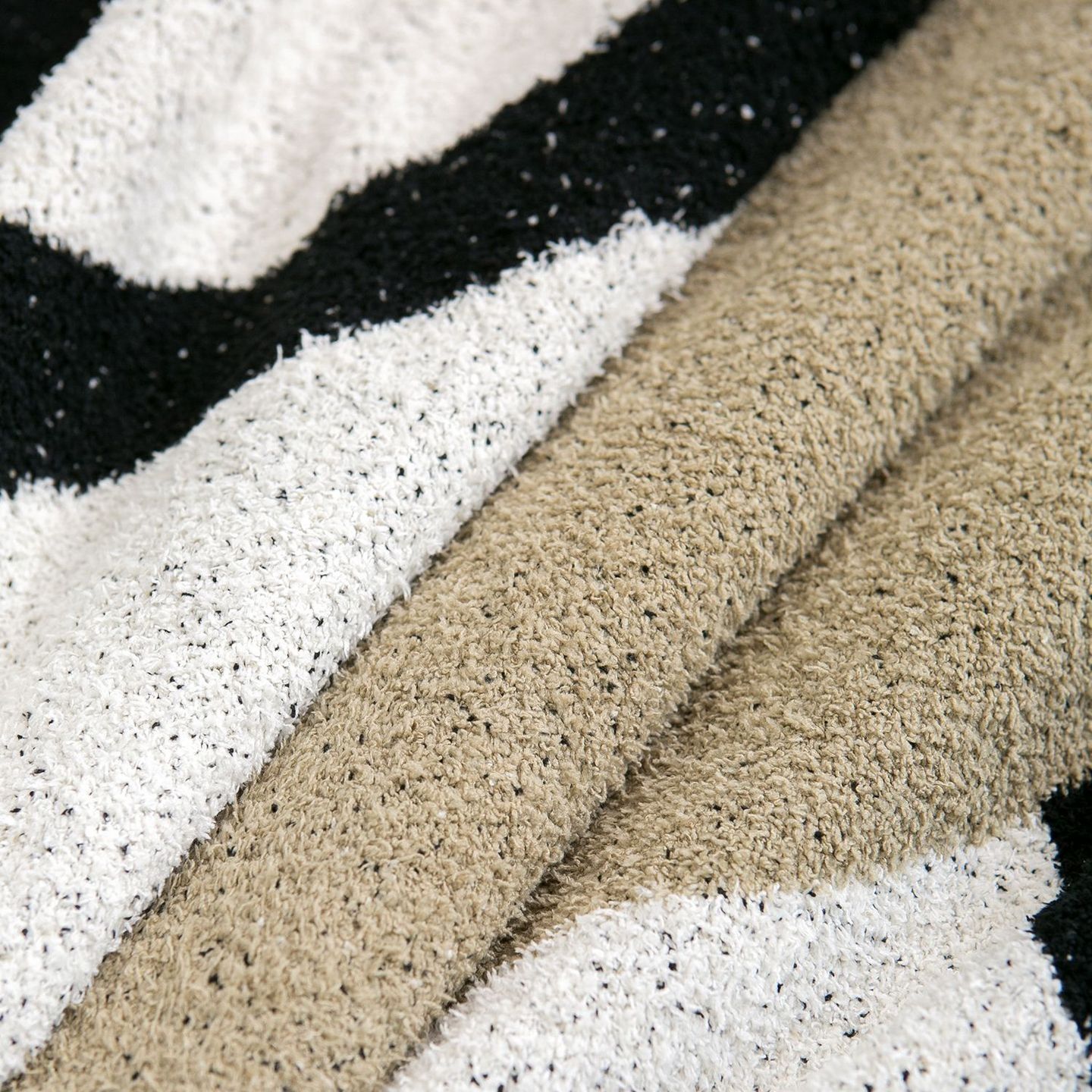 抽象柄モダンアート北欧風ボアブランケット