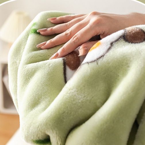 ブランケット 花とうさぎの可愛らしい暖かいふわふわブランケット