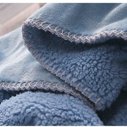 ブランケット もこもこ襟付きポケット付き着る毛布ブランケット