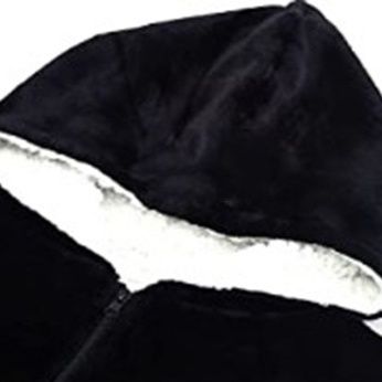 ブランケット フード付きふわもこ両面フリース着る毛布