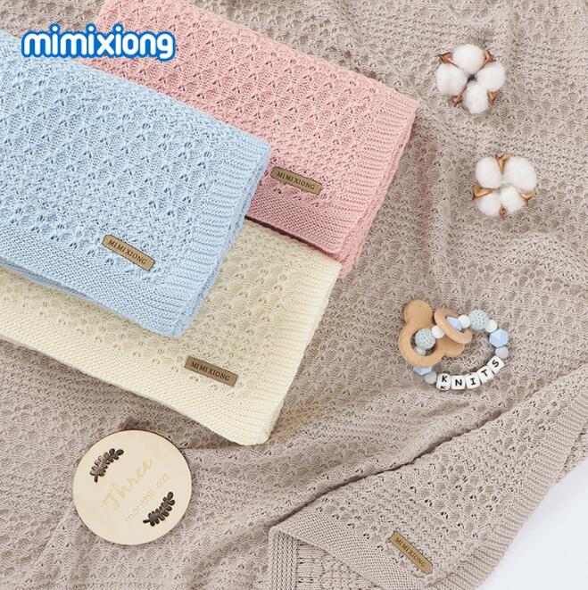 ブランケット かわいい赤ちゃん用編み毛布 子供膝掛け 綿素材
