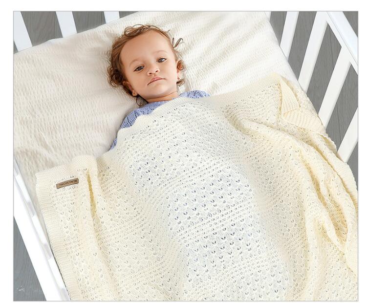 ブランケット かわいい赤ちゃん用編み毛布 子供膝掛け 綿素材