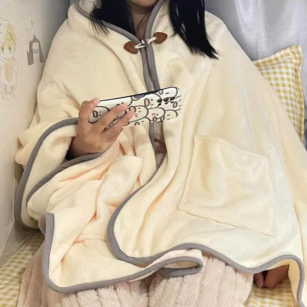 ブランケット ぬくもりポンチョ毛布