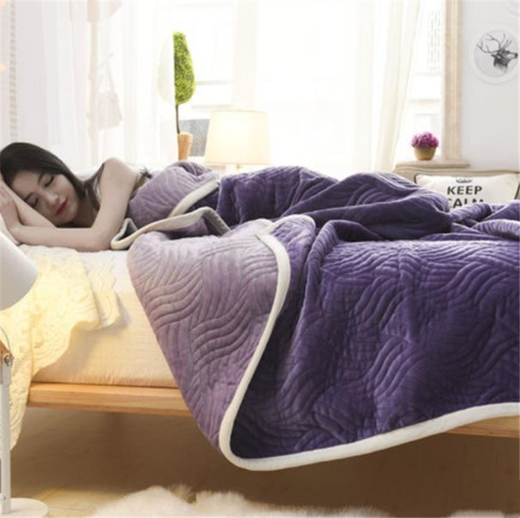 かわいい冷房対策ブランケット 厚手キルト生地 肌触り優しい毛布