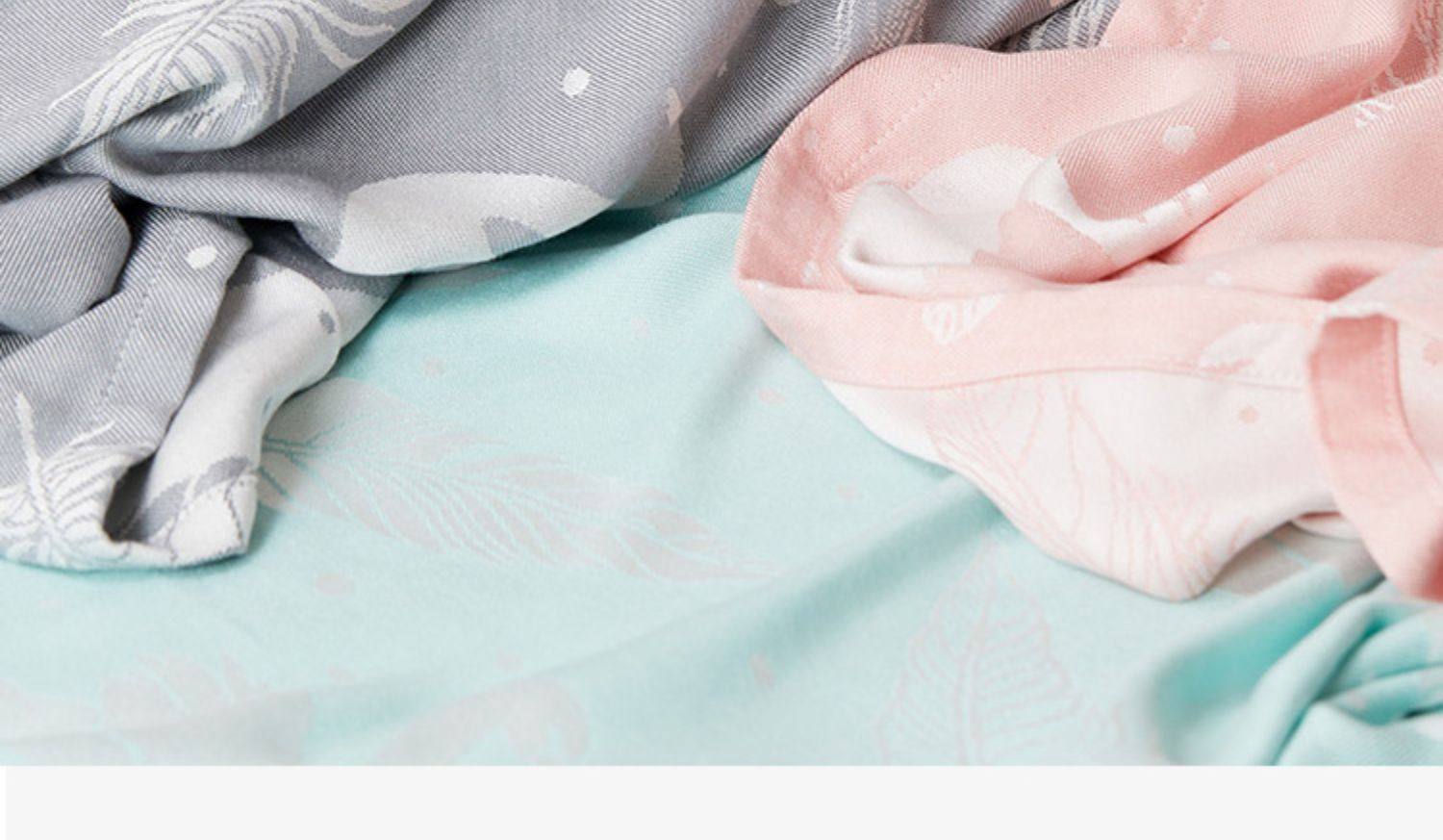 ブランケット 羽根と水玉模様の優しいガーゼブランケット