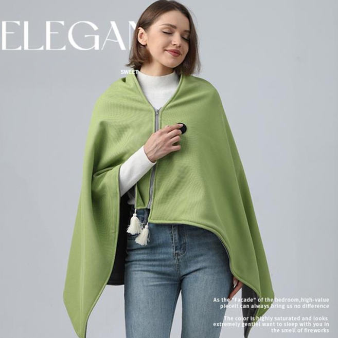 電気毛布 着用式 温度調整 洗える電気ブランケット