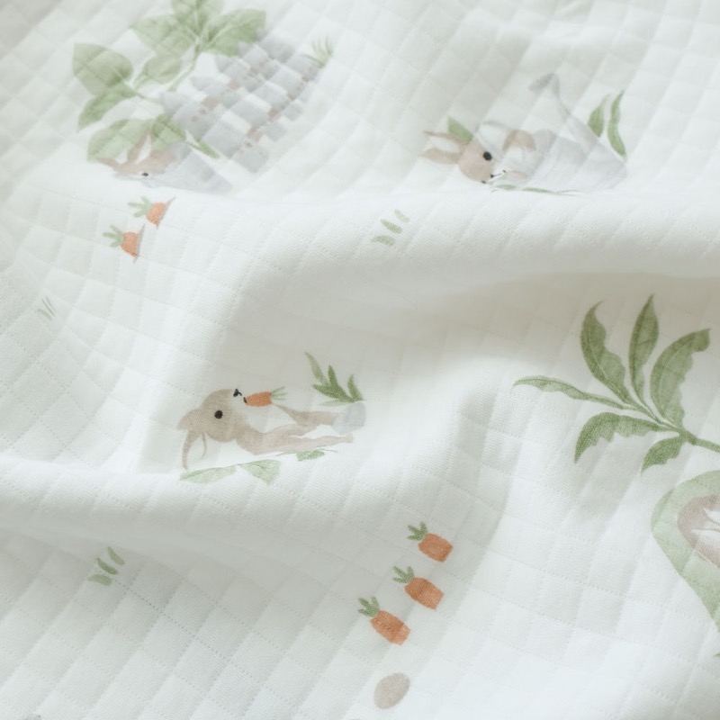 ブランケット かわいい動物柄 赤ちゃん用おくるみ 綿素材 薄手ガーゼ