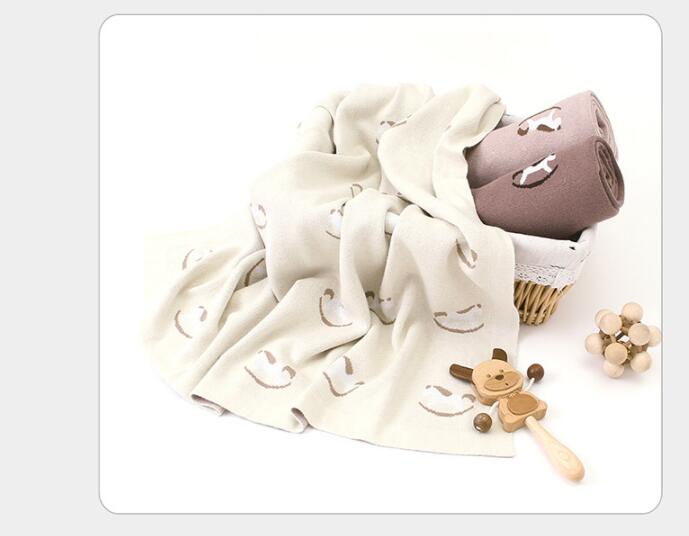 ブランケット かわいい牛柄編み毛布 赤ちゃん子供用ひざ掛け