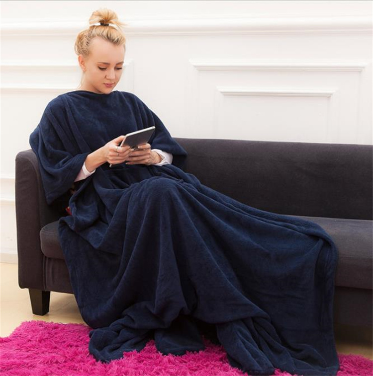 袖付き着る毛布 暖かいフード付きブランケット