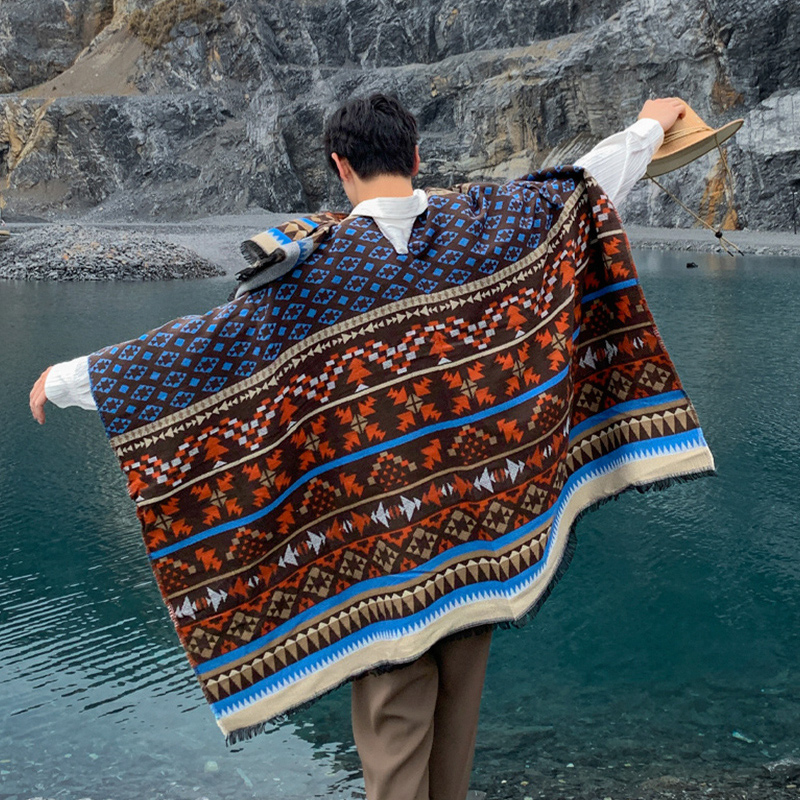 ブランケット 民族調ひざ掛け着る毛布