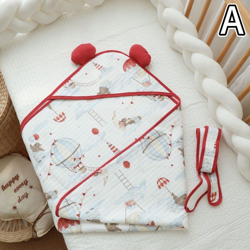 ブランケット かわいい動物柄 赤ちゃん用おくるみ 綿素材 薄手ガーゼ