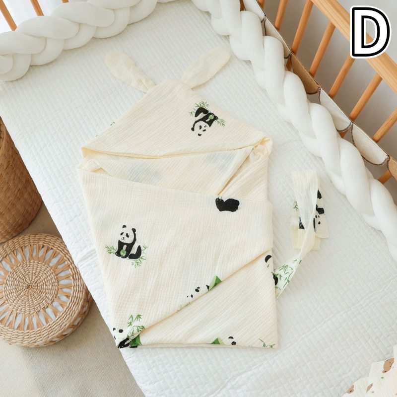 かわいい赤ちゃん用おくるみ薄手綿ガーゼブランケット