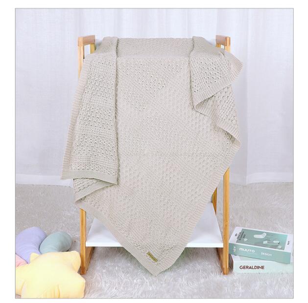 ブランケット かわいい赤ちゃん用編み毛布 子供膝掛け 綿素材