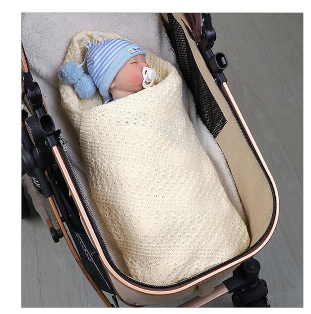 ブランケット かわいい赤ちゃん用編み毛布 子供膝掛け 綿素材