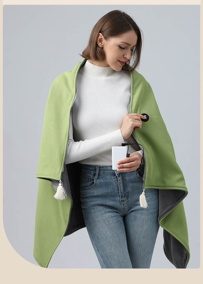 電気毛布 着用式 温度調整 洗える電気ブランケット