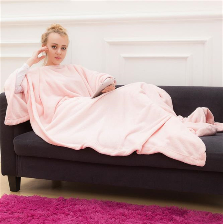 袖付き着る毛布 暖かいフード付きブランケット