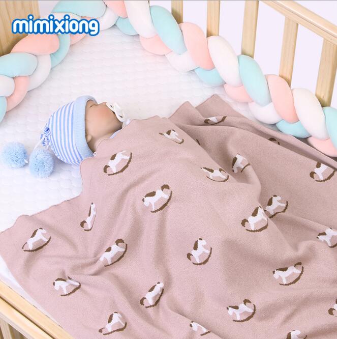 ブランケット かわいい牛柄編み毛布 赤ちゃん子供用ひざ掛け