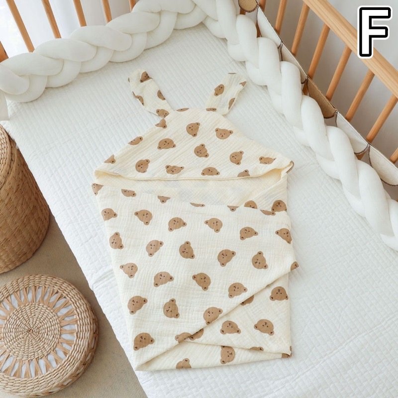 かわいい赤ちゃん用おくるみ薄手綿ガーゼブランケット