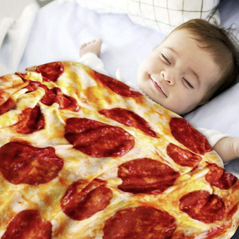 ピザ柄ブランケット 特大 150cm サラミ ミックス 2種類選択