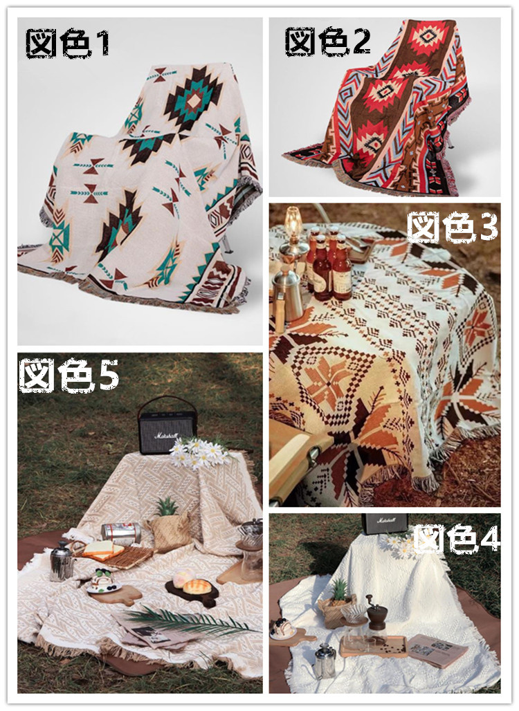 アウトドア多機能ブランケット キャンプ昼寝用綿毛布