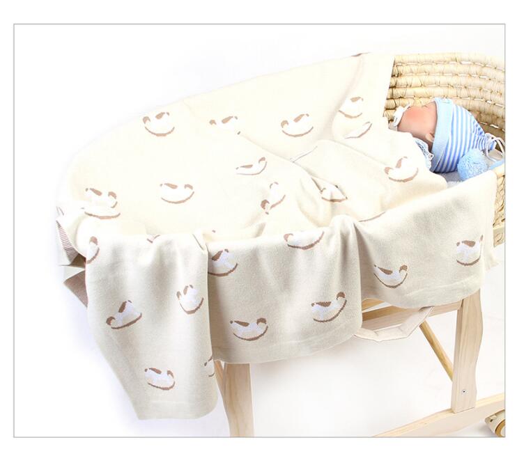 ブランケット かわいい牛柄編み毛布 赤ちゃん子供用ひざ掛け