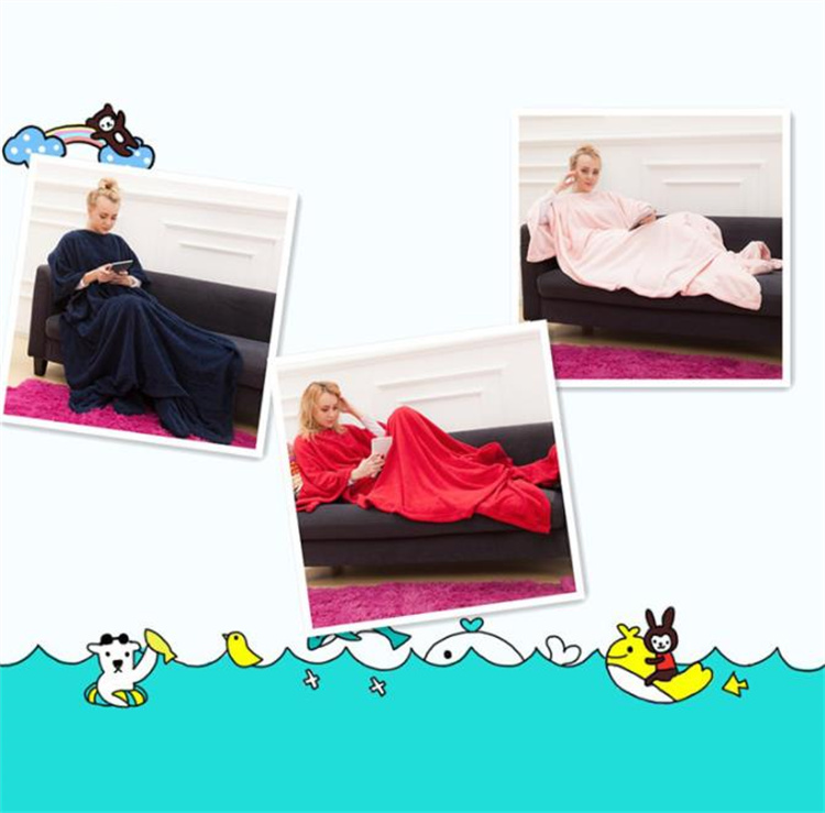 袖付き着る毛布 暖かいフード付きブランケット