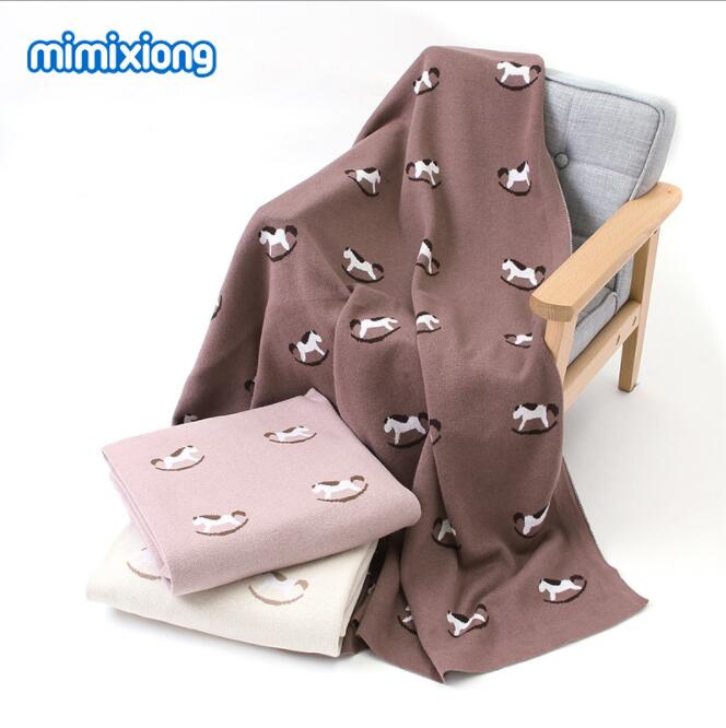 ブランケット かわいい牛柄編み毛布 赤ちゃん子供用ひざ掛け