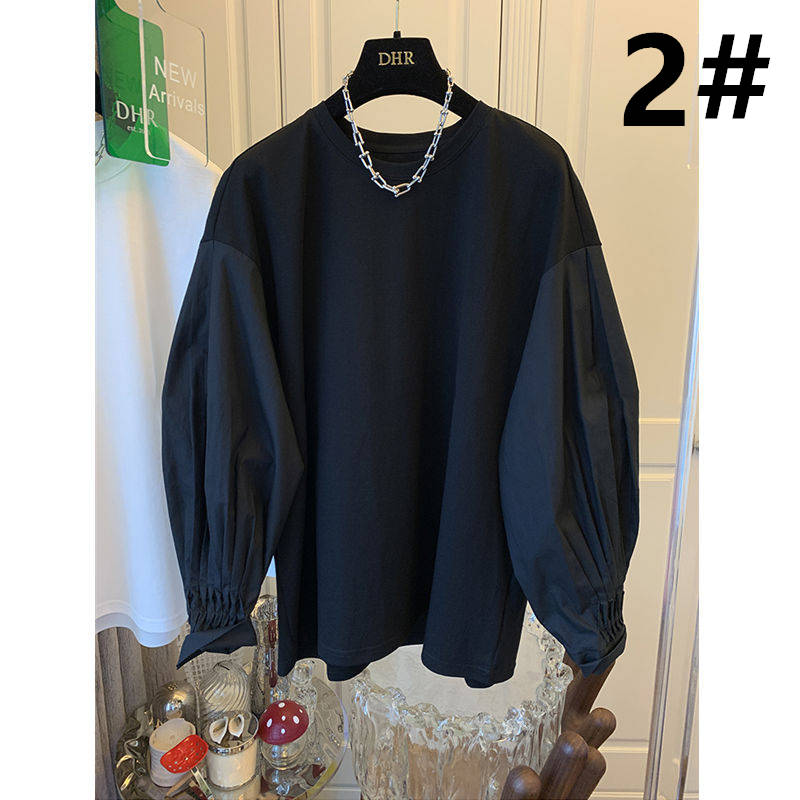 白ブラウス シャツ 長袖 体型カバー おしゃれ 韓国風 レディース