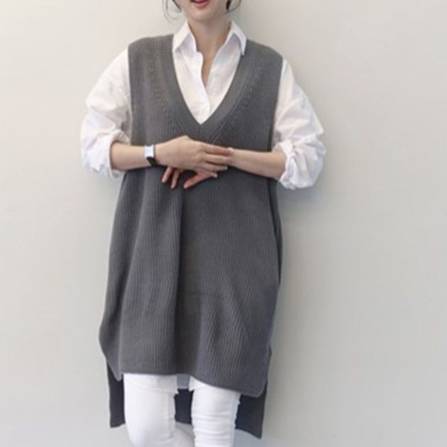 白ブラウス 洗練ゆったりシルエットチュニック