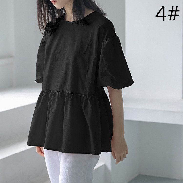 白ブラウス 春夏新作 半袖シャツ 無地ブラウス レディース おしゃれ快適