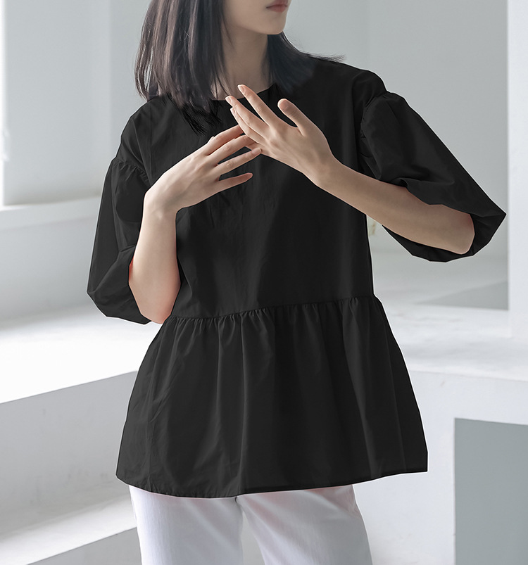 白ブラウス 春夏新作 半袖シャツ 無地ブラウス レディース おしゃれ快適