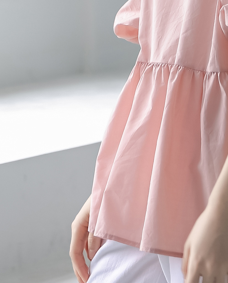 白ブラウス 春夏新作 半袖シャツ 無地ブラウス レディース おしゃれ快適